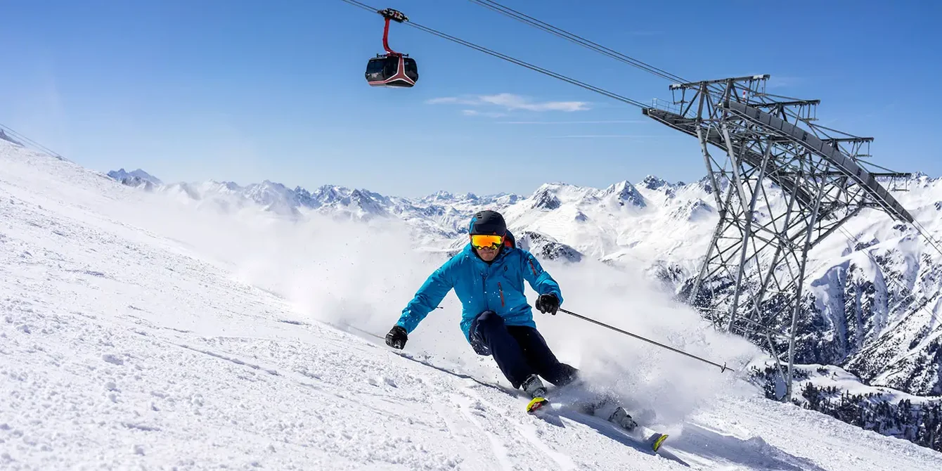 Winterpanorama in der Silvretta Arena Ischgl